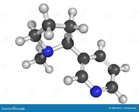 Chemical Structure Of Nicotine Stock Photos - Image: 34814413