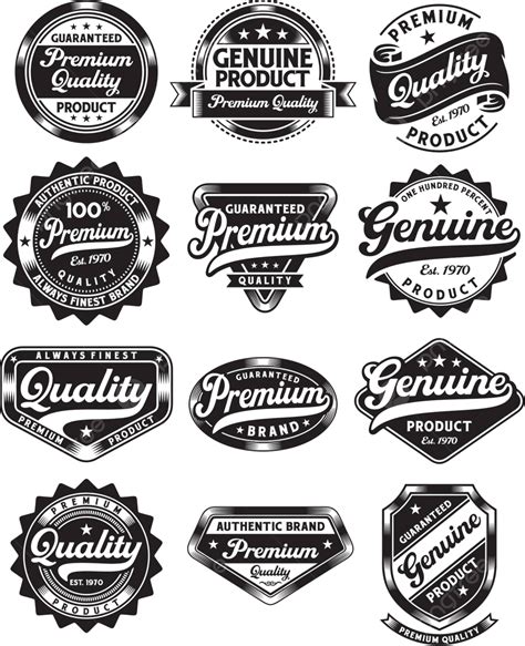 Set Of Premium Quality Labels Vintage Collection Banner Ribbon Vector ...