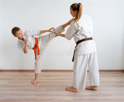 Karate kids training stock photo. Image of karate, fighter - 106697844