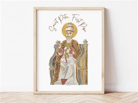 Saint Peter First Pope Print Catholic Christian Art - Etsy