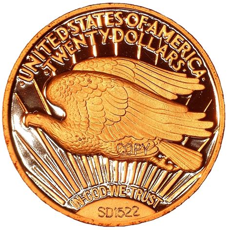 20 Dollars "Saint-Gaudens - Double Eagle 1933" (Copy) - United States ...