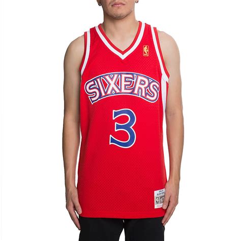 MITCHELL & NESS Men's 76ers Allen Iverson Jersey 353J 320 FGYAIV ...