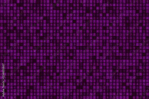 Random numbers grid rectangle tile digital cyber purple texture ...