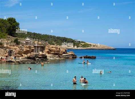 Portinatx, Ibiza, Spain - May 31, 2020: Portinatx beach in the north of ...