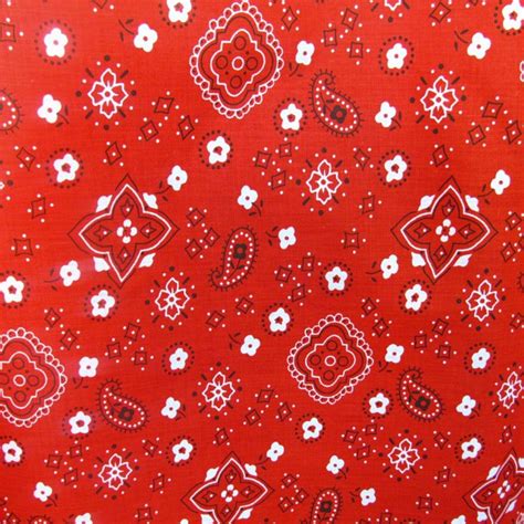 Red Bandana Print Poly Cotton Fabric – Fashion Fabrics LLC