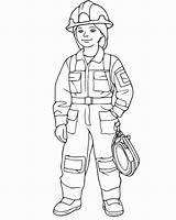 Premium Vector  Young firefighter coloring Page sketch template