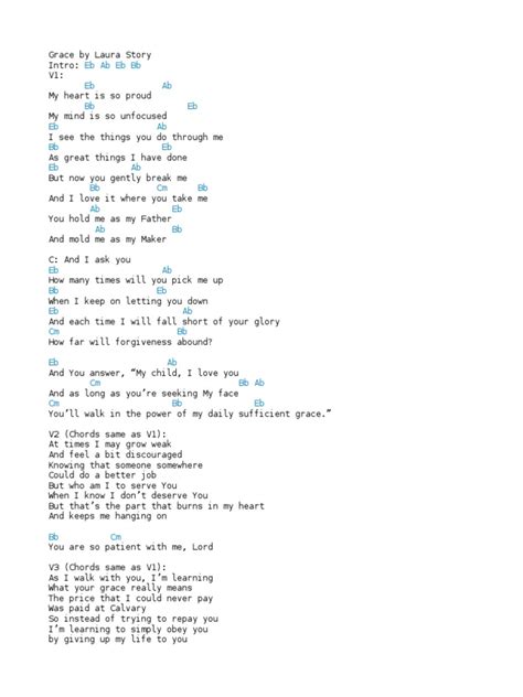 Grace - Guitar Chords and Lyrics