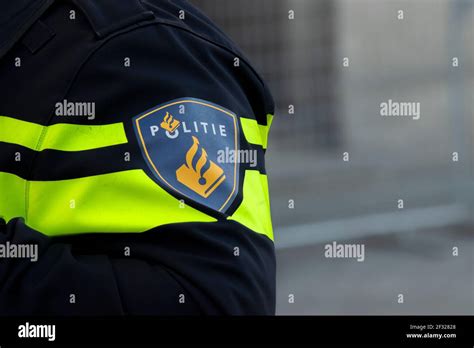 Close Up Police Logo At Amsterdam The Netherlands 4-5-2020 Stock Photo ...