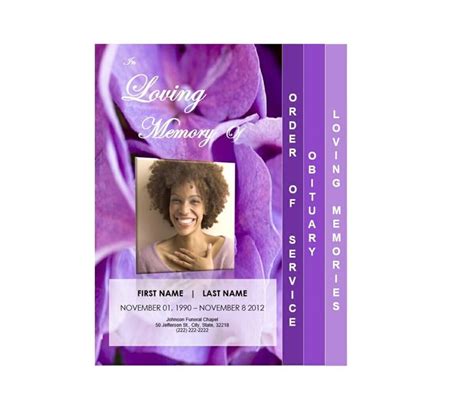 4-Page Graduated Floral 1 | Funeral Pamphlets | Funeral pamphlet, Microsoft word free, Funeral ...