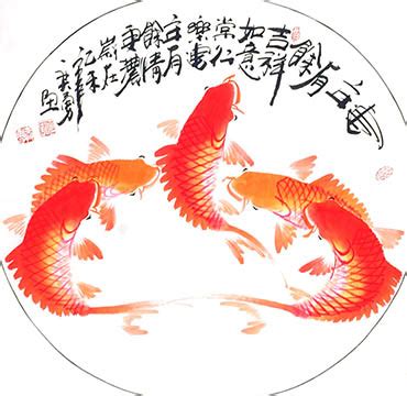 Chinese Koi Fish Paintings, Chinese Scroll with Koi Fish from China