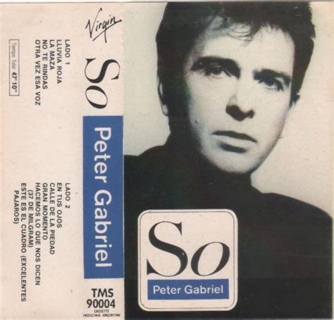 Peter Gabriel - So (1986, Cassette) | Discogs