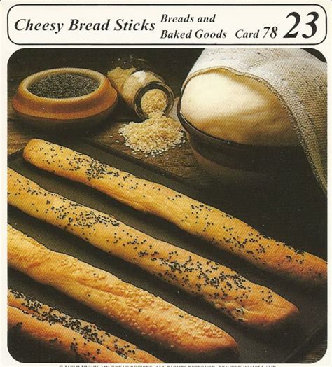 Cheesy Bread Sticks | Vintage Recipe Cards