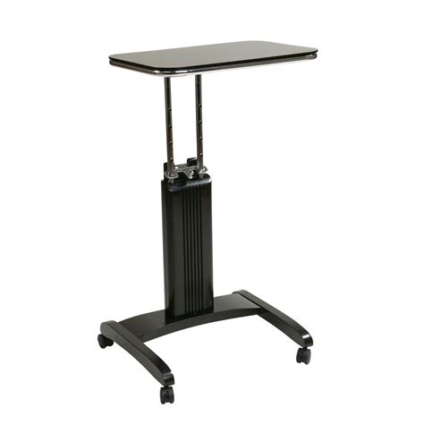 OSPdesigns Precision Black Laptop Stand with Wheels-PSN625 - The Home Depot