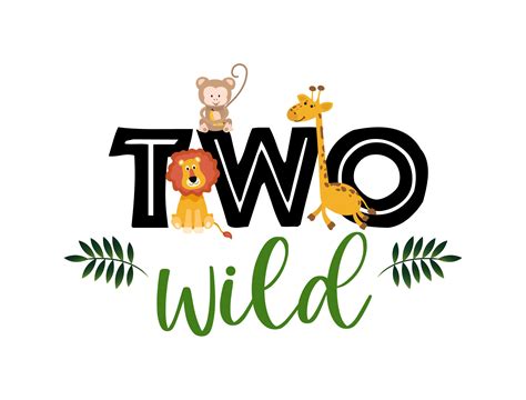 Two Wild Birthday SVG PNG Two Wild SVG Two Wild Animal svg | Etsy