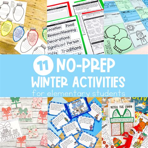 11 No-Prep Winter Activities for Elementary Students - Create Inspire Teach