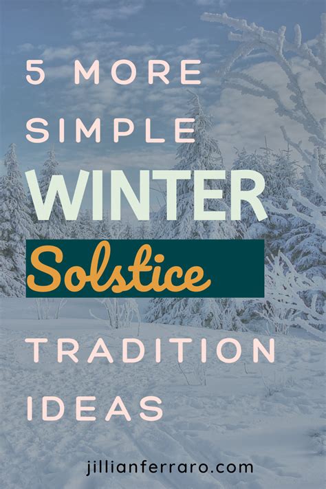 Winter Solstice Traditions Part Two — jillianferraro.com