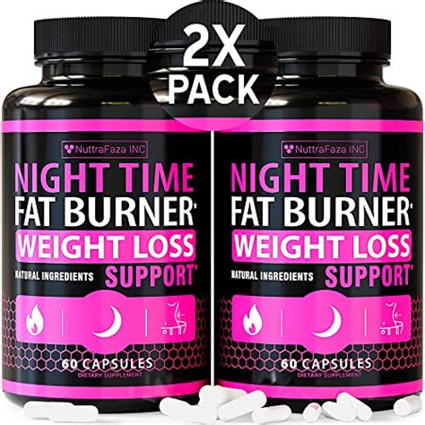 (2 Pack) Night Time Weight Loss Pills for Women Belly Fat Burner for ...