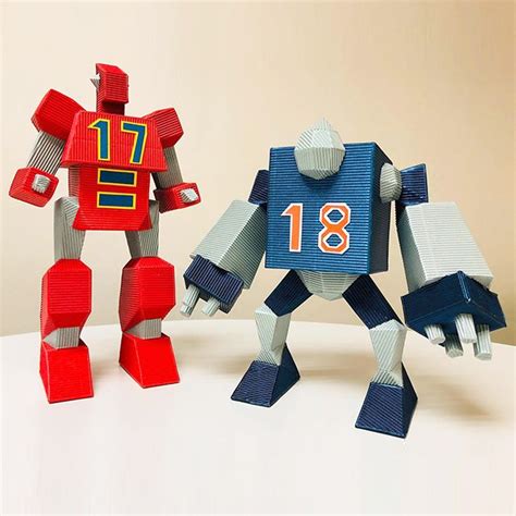 Robots 3D papercraft templates | Paper crafts, Paper robot, Vintage paper