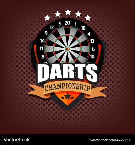 Darts logo template design Royalty Free Vector Image