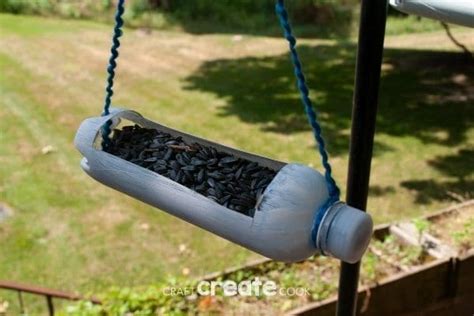 Upcycled Plastic Bottle Bird Feeder - Craft Create Cook