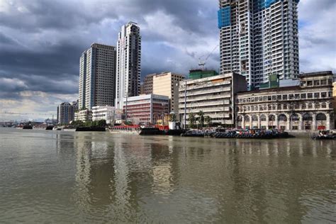 Manila City skyline editorial stock photo. Image of cityscape - 206848803