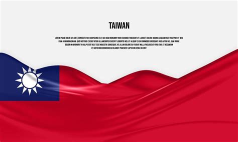 Premium Vector | Taiwan flag design. waving taiwan flag made of satin ...