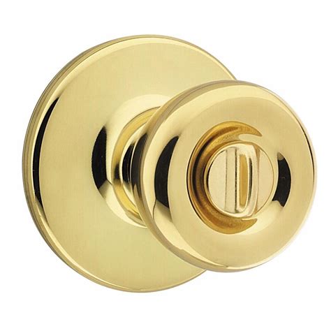 Kwikset Tylo Polished Brass Privacy Bed/Bath Door Knob-300T 3 6AL RCS ...