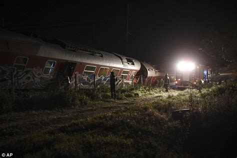 Greek passenger train derails near Adendro | Daily Mail Online