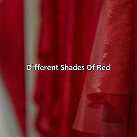 Different Shades Of Red - colorscombo.com