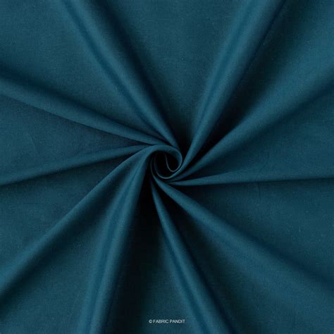 Prussian Blue Color Pure Cotton Linen Fabric (Width 42 Inches) – Fabric ...