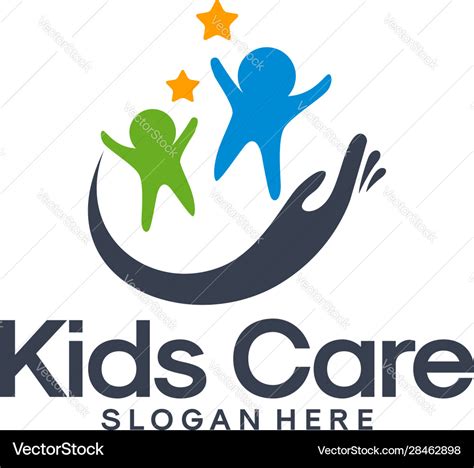 Kids care logo designs people care logo template Vector Image