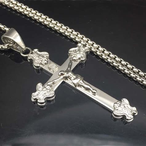 Aliexpress.com : Buy Mens Necklaces Stainless Steel Christian Jesus ...