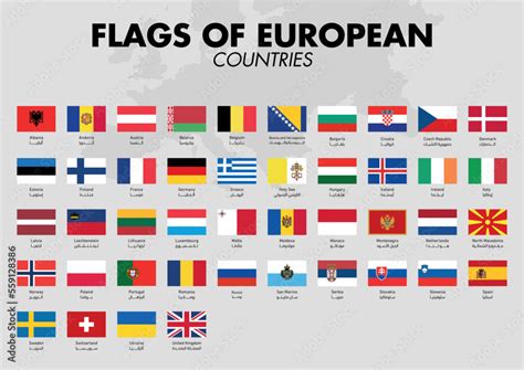 Flags Of European Countries With Names