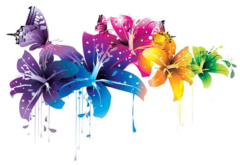 DeviantArt: More Like ++ Colorful Flower Vector Clipart PNG by ...