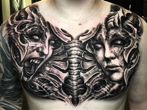 Discover 61+ demon chest tattoo latest - in.cdgdbentre