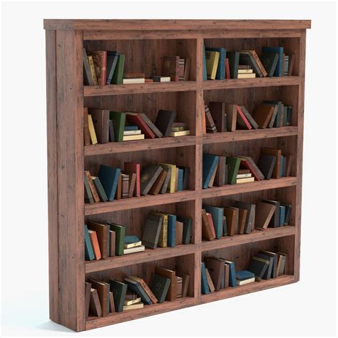 Old Bookshelf 3D Model $8 - .3ds .blend .dae .fbx .max .obj - Free3D