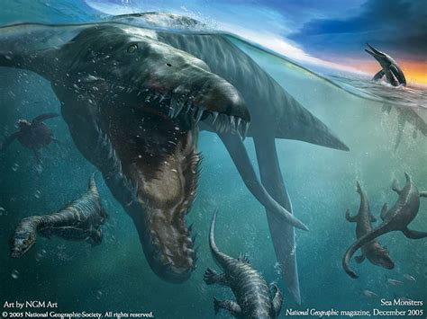 Sea Monsters, monsters, art, fantasy, dinosaurs, abstract, sea, HD ...