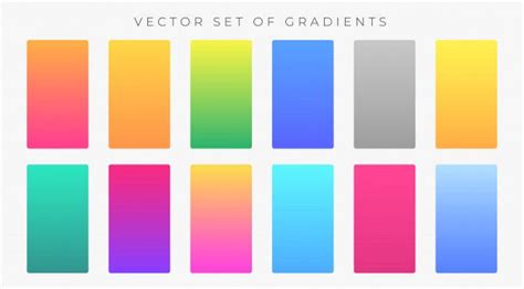 Download Vibrant Colorful Gradients Swatches Set for free | Gradient color design, Vector free ...