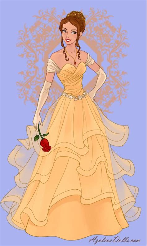 Princess Belles Ball Gown. | Disney princess dresses, Disney princess fashion, Art nouveau disney