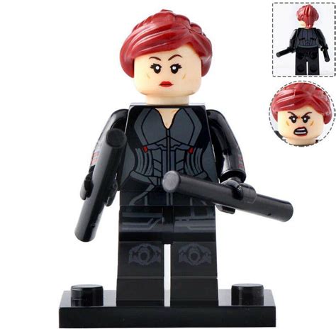 Black Widow with Batons - Marvel Avengers Endgame Lego Minifigure Toy Collection - Figures