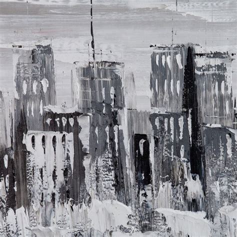 Large Original Abstract Cityscape Artcityscape Paintingblack - Etsy