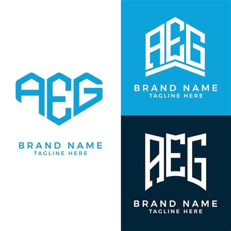 Premium Vector | Aeg letter logo. aeg monogram logo design for entrepreneur and business.