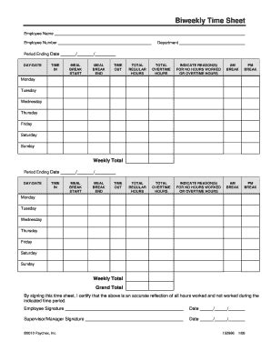 biweekly time sheet pdf Forms and Templates - Fillable & Printable ...