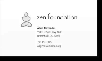 Zen Foundation business card | alvinalexander.com