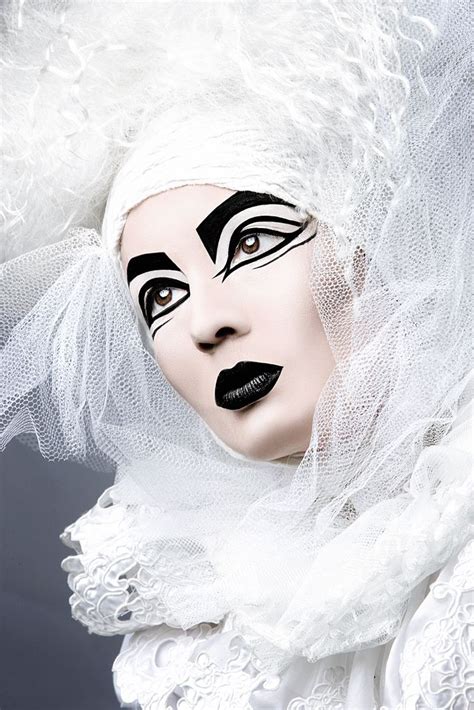 j chan | Black and white makeup, Fantasy makeup, Black and white