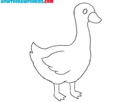 How to Draw a Goose - Easy Drawing Tutorial For Kids