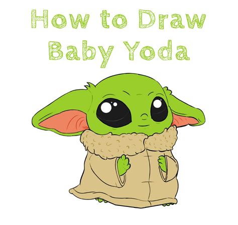 How to Draw Baby Yoda - How to Draw Easy