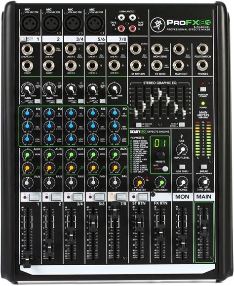 8-channel Compact Mixer with Built-in Effects and USB | Audio, Audio ...