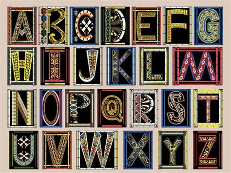 Illuminated Letters Alphabet