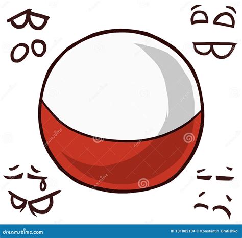 Country ball poland stock vector. Illustration of drawing - 131882104